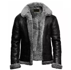 الرجال سائق الشاحنة توي التراث Shearling مبطنة بالأسى جيوب الموضة الكلاسيكية نمط الكلية سترة خضراء للرجال - Product Image 1