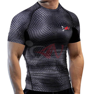 Derniers vêtements de sport, manches courtes, rashguard, coupe ajustée, tissu à séchage rapide pour entraînement intense - Product Image 2