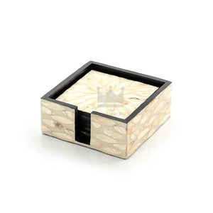 Lot sélectionné de 6 sous-verres en coquillages sous-verres en nacre en gros adaptés aux cadeaux et à la décoration du Ramadan Eid - Product Image 6