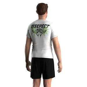 เสื้อคอมเพรสชั่นผ้าฟลีซสำหรับผู้ชาย - เย็บตะเข็บเสริมความแข็งแรงและมีลายพิมพ์, รับผลิตตามแบบ OEM/ODM สำหรับฤดูใบไม้ผลิ/ฤดูใบไม้ร่วง - Product Image 3