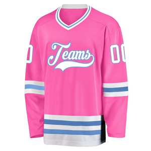 Jersey de hockey sobre hielo con logotipo personalizado de alta calidad, manga larga, cuello en V, secado rápido, lavado, jersey de hockey sobre hielo, jersey de hockey que absorbe la humedad - Product Image 2