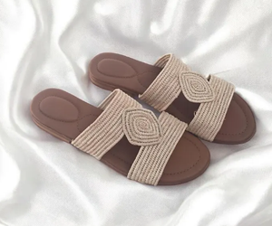 Palm waves <b>raffia</b> <b>sandals</b> - Product Image 2