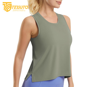 Woman Workout Wear Sport Yoga Tank <b>Top</b> for Gym High Quality Custom Printed Tank <b>Tops</b> for Women Thick Strap Gym Women's Tank <b>Tops</b> - Product Image 2