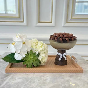 Vaisselle et assiettes Plateau de service Plateau de service au chocolat Designer Fancy Look Rectangle Forme Décoratif Plateau de cuisine sans danger pour les aliments - Product Image 1