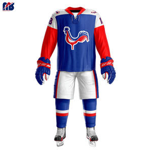 Broderie par sublimation maillots de hockey sur glace d'équipe personnalisés avec nom et numéros Personnaliser la conception graphique unisexe - Product Image 2