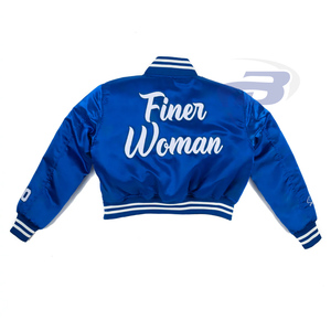 Zeta phi เบต้าแจ็คเก็ตบอมเบอร์ซิกเนเจอร์ของสมาคมสมาคมผู้หญิงเสื้อแจ็คเก็ตสีน้ำเงินแบบดั้งเดิมสไตล์กรีกปักแบบพรีเมียมแจ็คเก็ตใส่ได้ทั้งชายและหญิง - Product Image 3