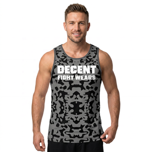 Decent Fight Wears Men's <b>Camo</b> Tank <b>Top</b> Moisture Wicking Quick Dry Athletic Fit Mixed Martial Arts Apparel - Product Image 1