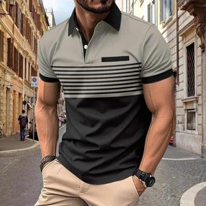 Summer Hot New Men's Polo Shirt Hecho en China Impresión digital 3D Casual Fashion Men's Polo Shirt - Product Image 5