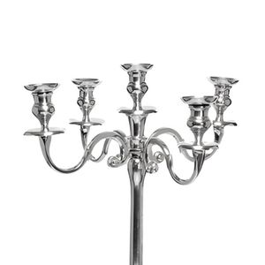 Bougeoir de luxe à 5 bras Table à manger de mariage candélabres centres de table support décoratif en métal pour événements - Product Image 3