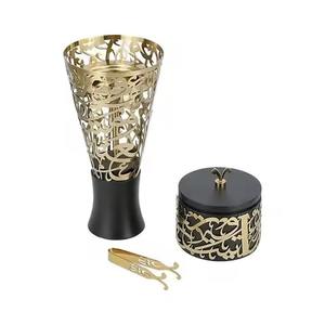 Brûleur d'encens en acrylique à vente chaude, brûleur de Bakhoor de table, décoration d'intérieur pour le Ramadan, dernier design en finition argentée - Product Image 6