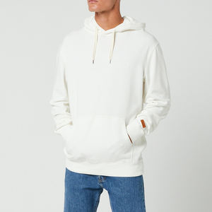 <b>Mens</b> Plain <b>White</b> Ivory Pullover <b>Hoodie</b> Sweatshirt Drawstring Hood Kangaroo Pocket Basic Casual Streetwear Outerwear - Product Image 2