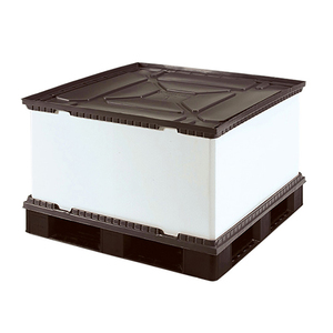 Boîtes de rangement en plastique durables et efficaces pour petites entreprises de luxe personnalisées Emballage rigide noir et blanc Compact et recyclable - Product Image 1