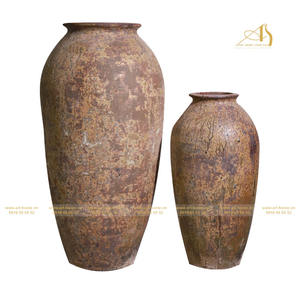 PRODUIT CHAUD ART-HOME CÉRAMIQUE ROCHE MODERNE JAUNE AN606H132 ARTISANAT POTS DE JARDIN PLANTEURS MAISON CÉRAMIQUE - Product Image 6