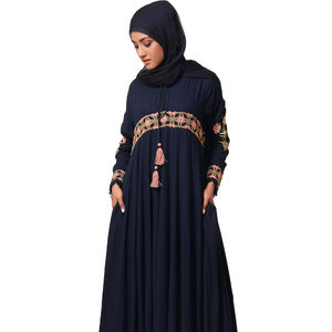 Vente en gros en vrac Robe musulmane design durable 2024 Dubaï Simple Abaya pour femme à la mode Hi jab Baggy Abayas pour femme personnalisées - Product Image 1
