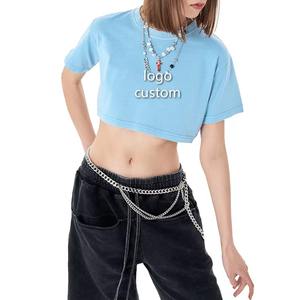 Tops d'été respirants personnalisés Chemises de couleur unie pour femmes Crop Top confortable pour femmes Crop Top disponible Taille S - Product Image 6