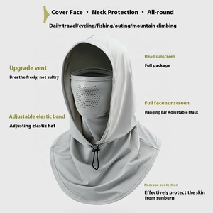 Masque facial de protection solaire pour femmes, été, une pièce, intégral, en soie glacée respirante, balaclava pour la conduite, le cyclisme, livraison DDP - Product Image 3