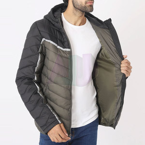 Chaqueta de Invierno para Hombre, Estilo Nuevo, con Diseño Moderno, Cortavientos, Transpirable, Aislante, con Capucha y Logotipo Frontal, Nailon/Poliéster - Product Image 3