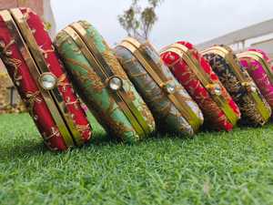 Broderie pochette femmes cadeau de mariage fête porter sac à main à la main pochette sac à main femmes sac assorti faveur de mariage retour cadeau - Product Image 5