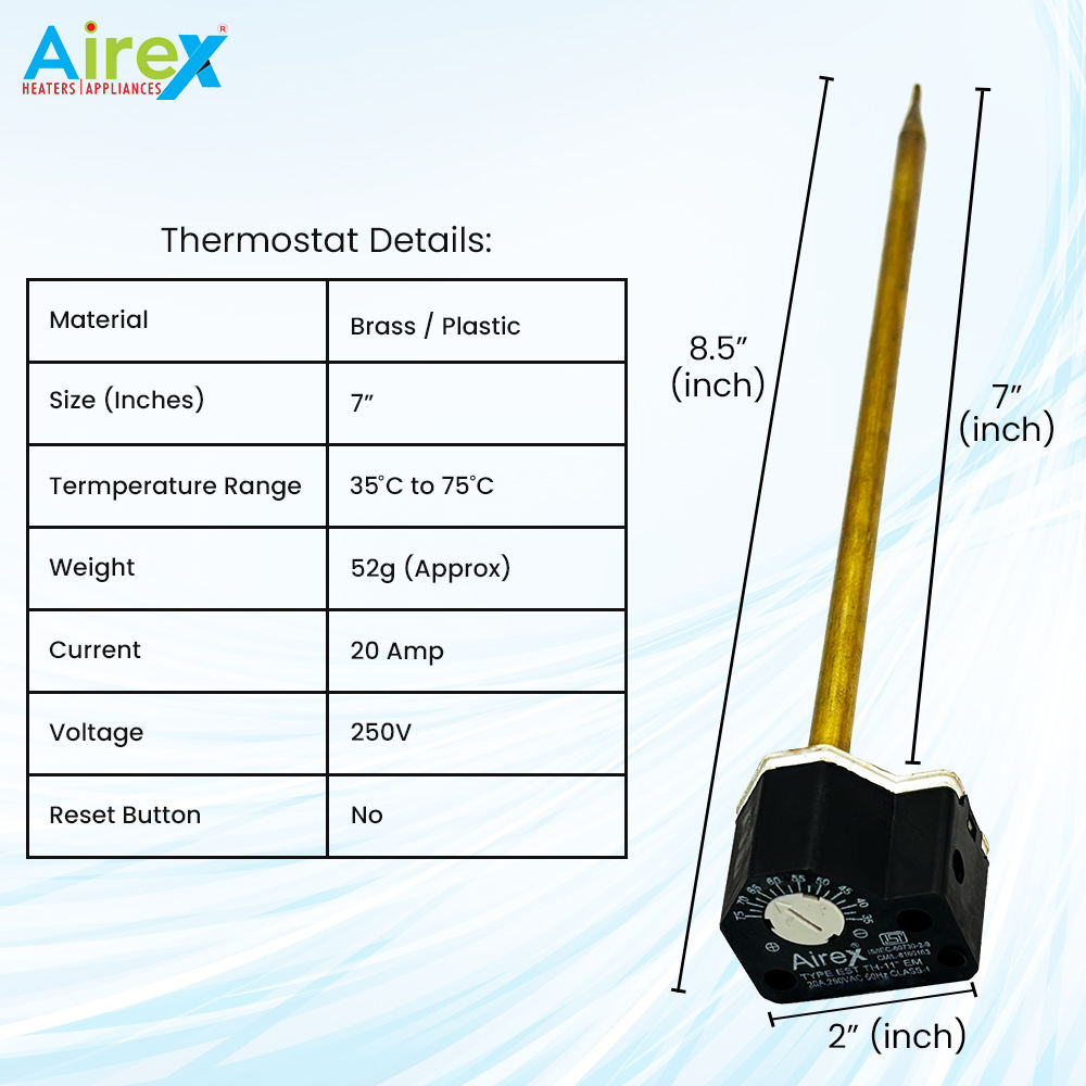 Airex Auto Cut off Electronic Thermostat for Water Heaters