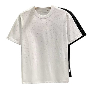 Vente en gros Nouveau design Rhinestone T-shirts pour hommes Street-wear Mode imprimé T-shirts pour hommes Design personnalisé Hommes Rhinestone T-Shirt - Product Image 1