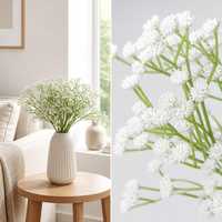 Bunga Gypsophila Buatan (Baby Breath) dengan Tangkai untuk Dekorasi Pernikahan, Rumah, Hotel, dan Pesta