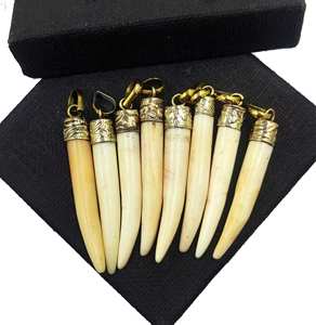 Collar hecho a mano, colgante de hueso de búfalo real con diseño hecho a mano, joyería de cuerno de búfalo DE LA India - Product Image 2