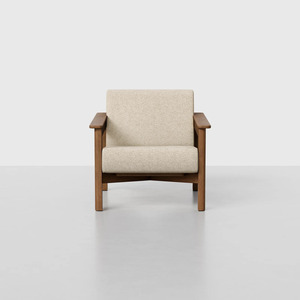 Sillón clásico de madera de teca en color natural con cojín para asiento y respaldo - Product Image 2