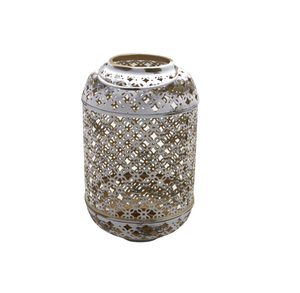 Lanterne en fer décorative classique avec poignée lanternes de couleur or pour la maison et le dessus de table décoration à la main à la main - Product Image 3