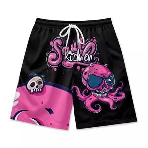 All Over Printing Custom 100% Poliéster Sublimación Gimnasio Pantalones cortos para hombres Verano Hombres Anime Shorts - Product Image 3