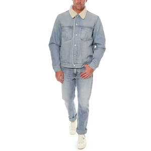 Chaqueta vaquera para hombre de MOQ bajo más vendida, Otoño Invierno, alta calidad, logotipo personalizado, Chaquetas vaqueras de algodón de gran tamaño para hombre - Product Image 4