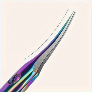 Outils de manucure en acier inoxydable pour peaux mortes, ciseaux pour peaux mortes, ciseaux à pointe fine, crochet russe pour peaux mortes - Product Image 3