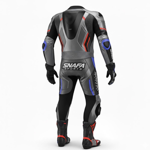 Meilleure vente de combinaison de moto Nouveau design de combinaison de course de moto en cuir pour hommes Combinaison de moto en cuir fabriquée au Pakistan - Product Image 2