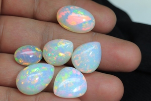Attrayant éthiopien opale Cabochon pierre mélange forme Welo brillant arc-en-ciel Flashy lâche approvisionnement en vrac éthiopien opale pierre précieuse - Product Image 3