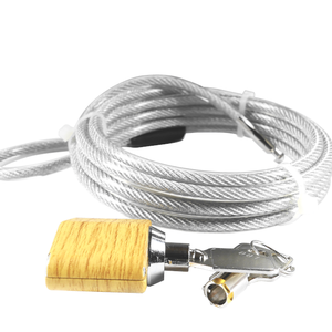 Candado de bloqueo de cable duradero con función antirrobo de llave tubular para bicicletas y recintos - Product Image 3