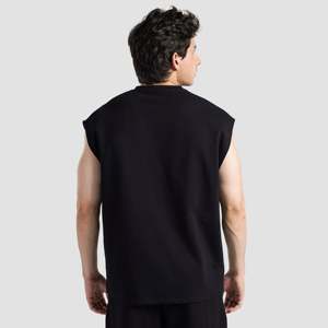 เสื้อกล้าม React สีดำ ผ้าฝ้าย 100% สไตล์สตรีท ฮู้ดปักลาย ประดับเพชรเทียม ไซส์ XL ระบายอากาศได้ดี ดีไซน์ถักแบบ 3 มิติ พิมพ์ลาย 3 มิติ - Product Image 2