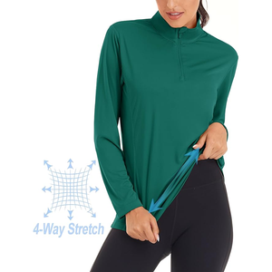 Camisa de Golf para mujer con cremallera, tenis, ligera, transpirable, de algodón, de talla grande, camisetas sin mangas secas, polos para mujer - Product Image 4