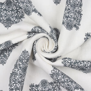 Home Textile Products of <b>Table</b> <b>Cloth</b> White Color With <b>Blue</b> Color Print 150 X 300cms 210 Gsm 55% Cotton 45% Linen Made in India - Product Image 4