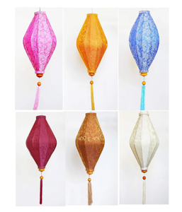 Lanterne en soie Hoi d'éclairage décoratif de style vietnamien pour une utilisation intérieure et extérieure Commandes personnalisées Bienvenue Bamboo Material-VIET FARGIMEX - Product Image 1