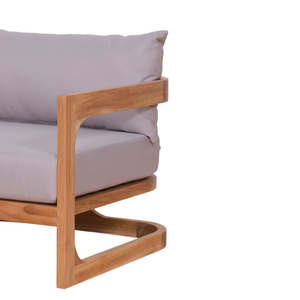 ชุดโซฟาเดี่ยวไม้สักดีไซน์ทันสมัยทนทานต่อสภาพอากาศสำหรับห้องนั่งเล่นในบ้านโรงแรมวิลล่าปาร์คเฟอร์นิเจอร์กลางแจ้ง - Product Image 5