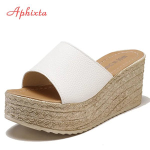 Pantuflas de Plataforma con Punta Abierta Antideslizantes y Cómodas, con Función de Aumento de Altura para Uso en Exteriores, Amortiguación Hecha de Goma PU EVA - Product Image 1