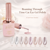 Yunzuan 8 Couleurs Vernis Gel Magnétique Effet Œil de Chat Nacré Doux UV LED Soak Off Pailleté OEM ODM