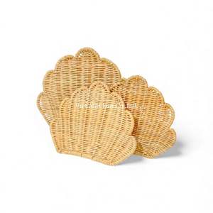 Decoración de Pared de Conchas Marinas de Ratán Natural Hecha a Mano para Cuarto de Bebé, Estilo Costero Suave - Product Image 3