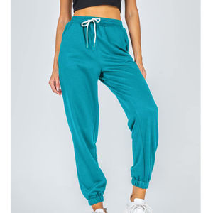 Pantalones de chándal deportivos en blanco para mujer, pantalones de chándal deportivos elegantes de algodón con cordón, pantalones de chándal de moda para mujer, cintura elástica superventas - Product Image 2