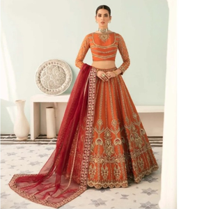 Robes de mariée modernes de haute qualité pour femmes 2024 Boutique indienne/pakistanaise Broderie à la main en dentelle Lehenga Choli - Product Image 2