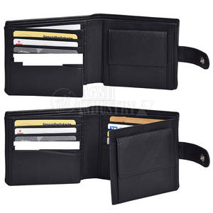 Vente directe d'usine, portefeuille en cuir à blocage RFID, courte longueur, plusieurs emplacements pour cartes, pour homme, usage décontracté et professionnel, haute qualité, léger - Product Image 3