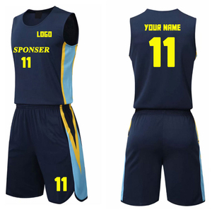 Uniforme de basket-ball pour hommes de haute qualité 100% polyester, couleurs personnalisées, respirant, séchage rapide, options de tailles plus grandes, logo personnalisé - Product Image 1