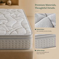 Kasur Mewah Modern Putih Berlapis dengan Kain Jacquard Bernapas, Kekakuan Sedang, Tebal 30cm untuk Penggunaan di Kamar Tidur