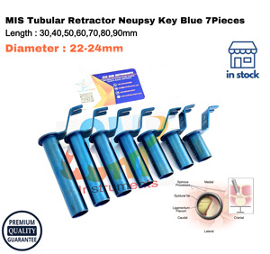 Dilatadores Tubulares y Llaves Neupsy Azules de 22-24 mm, Instrumentos Manuales para Cirugía de Columna Vertebral, Calidad Premium |   Instrumentos OldMed - Product Image 3