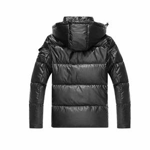 Custom Thick Canvas Puffer <b>Jackets</b> Unisex Winter Wear Wholesale <b>Men's</b> Hooded Waterproof Stand Reversible High Street Style - Product Image 2
