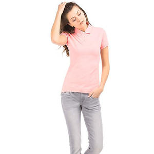 Venta al por mayor de alta calidad de las mujeres impresas Polo camisetas logotipo personalizado de secado rápido Jersey de punto de verano estilo casual - Product Image 2